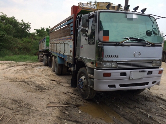 HINO FM2K 260แรงติดก๊าซNGVพ่วงแม่ลูกดั้มพร้อมใช้งาน