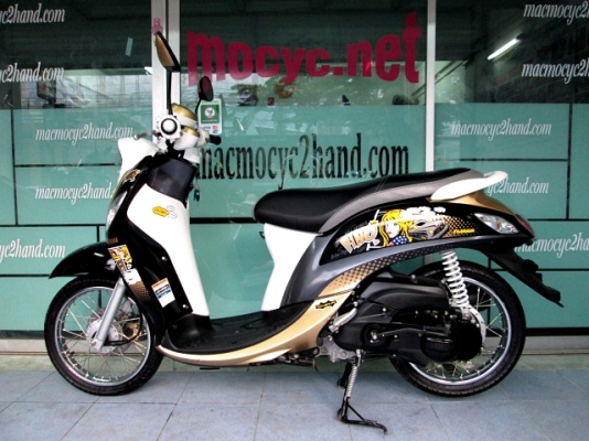 Fino i สีดำน้าตาล ลายแฟร์ชั่น รถเดือน พ ค. ปี 57 สภาพใหม่ๆ ไมล์ 4617 พันโล แถม 2 รายการ 28900