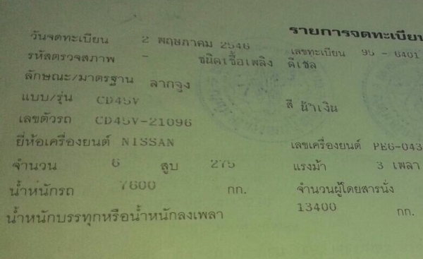 NISSAN UD CD45V 275 HP PE6 สิบล้อ 2 เพลา เทรลเลอร์ท้ายลาดขึ้นรถแบ็คโฮร CAT 320 ได้สบายเลยครับ เครื่องแน่นกำลังแรงดีสุดๆไม่มีแตกไม่มีเยิ้มเลยครับ ภายในเก๋งคอนโซลสวยครบ พวงมาลัยเพาเวอร์ ระบบเบรคทริ๊ปฟี้ครบครัน ช่วงล่างแน่นคัชซีใหญ่มากๆไม่มีแตกไม่มีบวมเลย ยา