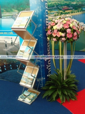ขาย Z-Stand ลายไม้ Brochure Stand ชั้นวางเอกสาร ชั้นวางโบชัวร์ ขนาด A4