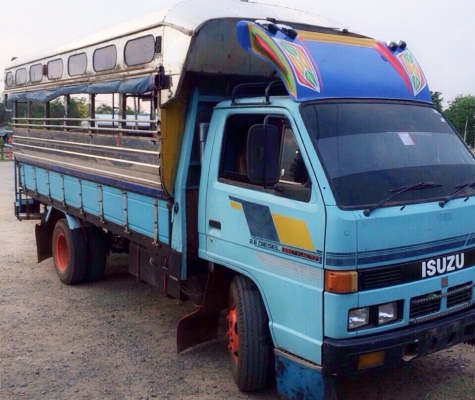 ISUZU NKR 110 HP 4BE1 รถบรรทุกหกล้อโดยสาร รถสวยสภาพดีพร้อมใช้งานได้เลยครับ เครื่องยนต์แรงดีไม่เยิ้ม หัวเก๋งสีสันเดิมบางดีครับภายในเก๋งคอนโซลครบพร้อม เกียร์ยาว หัวยกได้ครับ พวงมาลัยธรรมดา ภายนอกสวยมีโครงหลังคาโดยสารติดตั้งไว้ครบพร้อม กระบะคอกเหล็กความยาว 4