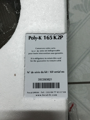 ขายลำโพงแยกชิ้น 6.5" FOCAL รุ่น 165 K2Power ตัว TOP