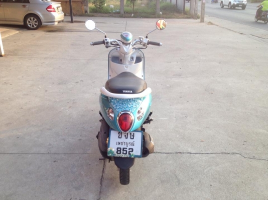 ยามาฮ่า ฟีโน่ สีฟ้า-ขาว ลายดอกไม้ ปี 52 สภาพเดิม ๆ ราคา เบา ๆ
