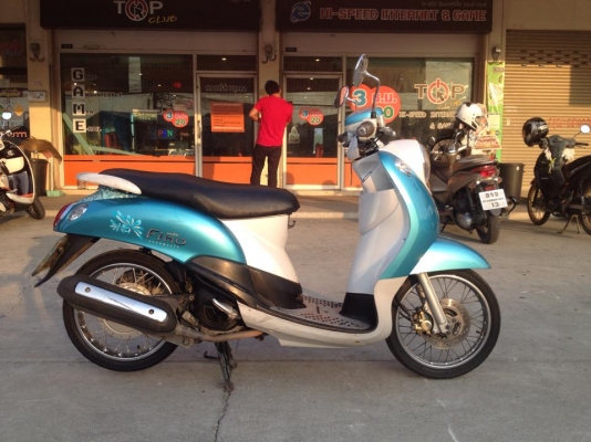 ยามาฮ่า ฟีโน่ สีฟ้า-ขาว ลายดอกไม้ ปี 52 สภาพเดิม ๆ ราคา เบา ๆ