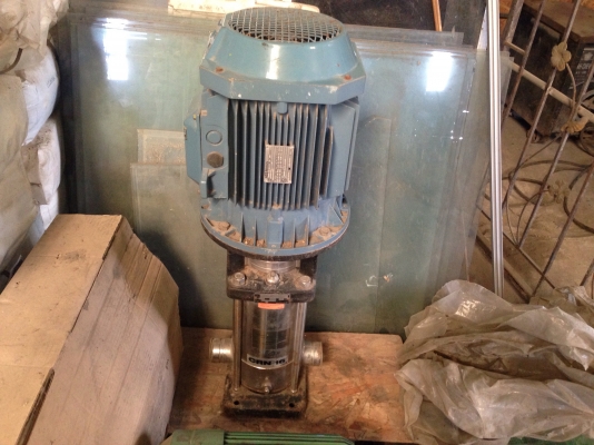 ขายปั้มน้ำแบบตั้งแรงดันสูง หัวปั้ม Groundfos CRN 16 มอเตอร์ ABB 4.5Kw 380V สภาพของใหม่เก่าเก็บไม่เคยใช้งาน