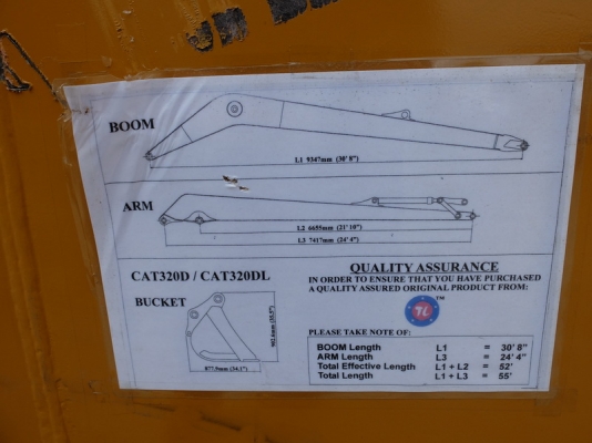 ขาย ชุดบูมยาว CAT 320 v.1/2 B C D ของใหม่ นำเข้า 500,000 TEL : 087-0339334 ขาย ชุดบูมยาว CAT 320 v.1/2 B C D ของใหม่ นำเข้า 500,000 TEL : 087-0339334