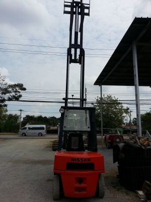 ฟอร์คลิฟท์ NISSAN 2.5 ตัน เสา 6 เมตร ดีเซล ยางตัน 090-986-2521 อ๊อบ
