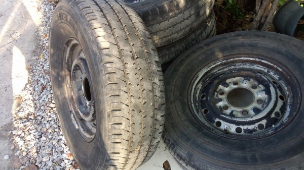 ขายกระทะล้อเหล็ก 6 รู ขอบ 14"