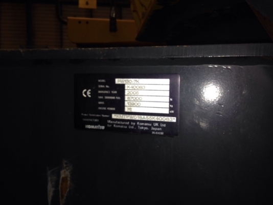 รถขุดล้อยาง Komatsu PW130-7K#K40083F สนใจโทร. 080-6565422 (หนิง)