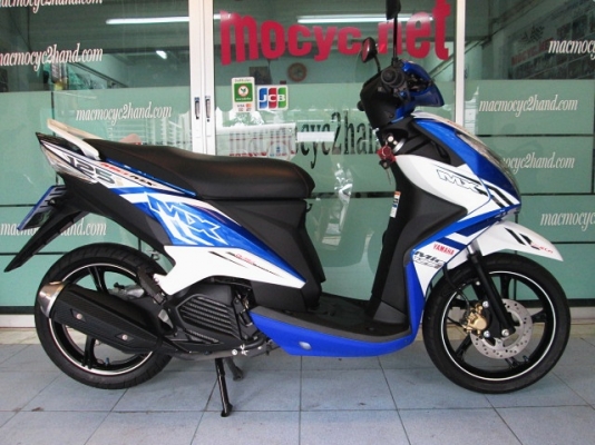 MIO 125 iMX ตัวท็อปล้อแมกซ์  สีนํ้าเงินขาว รุ่นใหม่ล่าสุด รถเดือน กันยายน ปี57 ไมล์ 1 พันโล  แถม 2 รายการ 34900