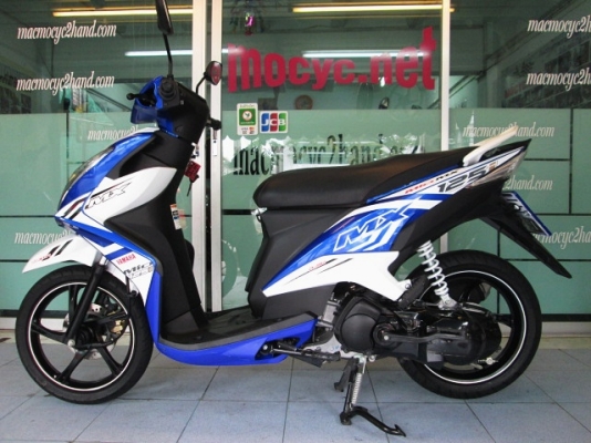 MIO 125 iMX ตัวท็อปล้อแมกซ์  สีนํ้าเงินขาว รุ่นใหม่ล่าสุด รถเดือน กันยายน ปี57 ไมล์ 1 พันโล  แถม 2 รายการ 34900