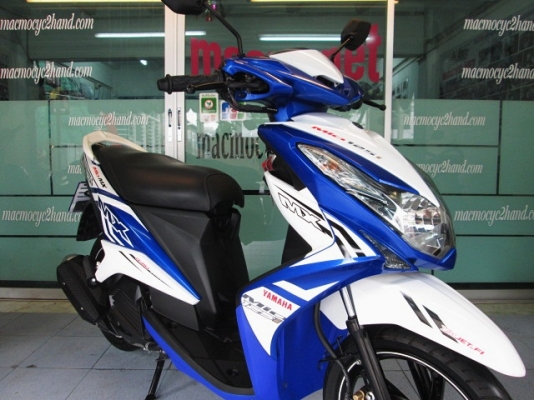 MIO 125 iMX ตัวท็อปล้อแมกซ์  สีนํ้าเงินขาว รุ่นใหม่ล่าสุด รถเดือน กันยายน ปี57 ไมล์ 1 พันโล  แถม 2 รายการ 34900