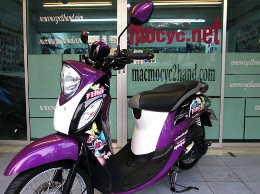 Fino i สี ม่วงดำขาว ลายแฟร์ชั่น ลายใหม่ล่าสุด  รถเดือน พฤษภาคม ปี57 ไมล์ 2 พันโล แถม 2 รายการ 31900