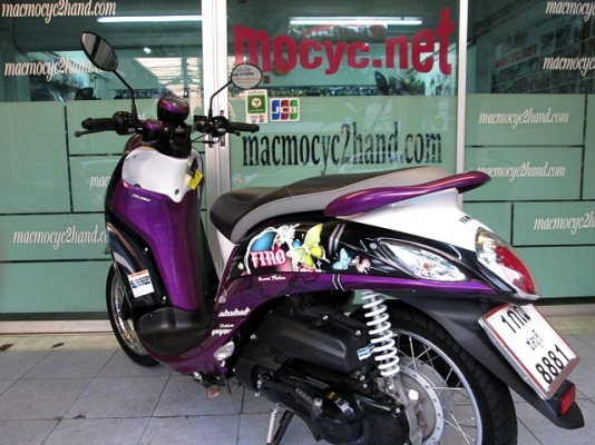 Fino i สี ม่วงดำขาว ลายแฟร์ชั่น ลายใหม่ล่าสุด  รถเดือน พฤษภาคม ปี57 ไมล์ 2 พันโล แถม 2 รายการ 31900