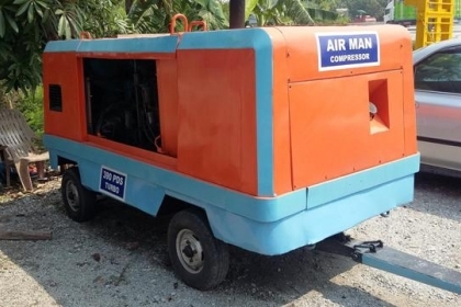 ปั๊มลมสกรู AIR MAN PDS 390 เครื่อง IZUSU 4BD1