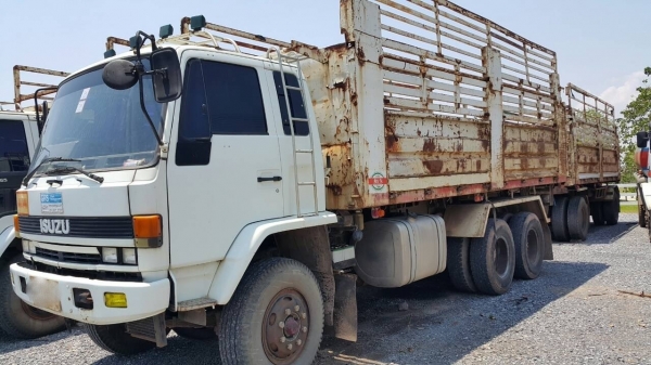 ขายรถพ่วง 18 ล้อ 2 เพลา แม่-ลูก กระบะเหล็กดั้ม ISUZU 240 วางเครื่อง 6SD1-320 แรงโบ เกียร์เดิม ราคา 1150000 สนใจรีบจองด่วน ขายรถพ่วง 18 ล้อ 2 เพลา แม่-ลูก กระบะเหล็กดั้ม ISUZU 240 วางเครื่อง 6SD1-320 แรงโบ เกียร์เดิม ราคา 1150000 สนใจรีบจองด่วน