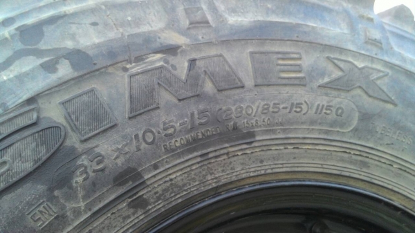 ขาย SIMEX A เดี่ยว 33 X 10.5R15พร้อมล้อ