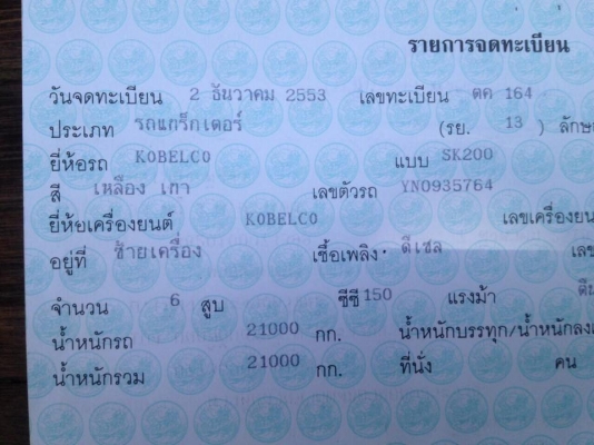 SK200-6 YN09 เล่มทะเบียนพร้อม รถสวยมาก รุ่นครบ 50 ปี ช่วงล่างสวย เอวแน่น