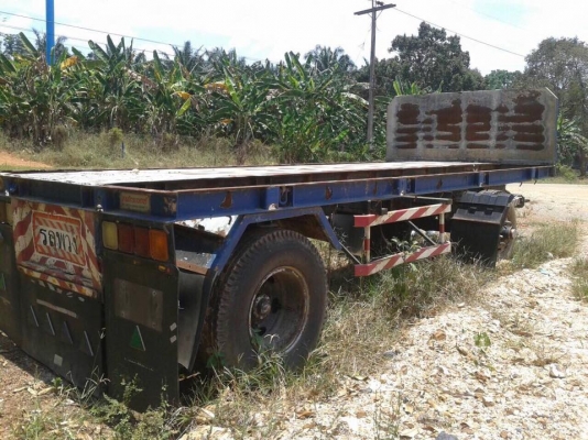 หางลูกพ่วงพื้นเรียบ 2 คาน ยาง 8 เส้น ครบ ของสามมิตรSMM ขายตามสภาพ หางสภาพดี ยางด้อย เล่มพร้อม