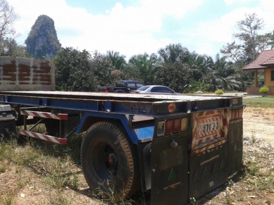 หางลูกพ่วงพื้นเรียบ 2 คาน ยาง 8 เส้น ครบ ของสามมิตรSMM ขายตามสภาพ หางสภาพดี ยางด้อย เล่มพร้อม