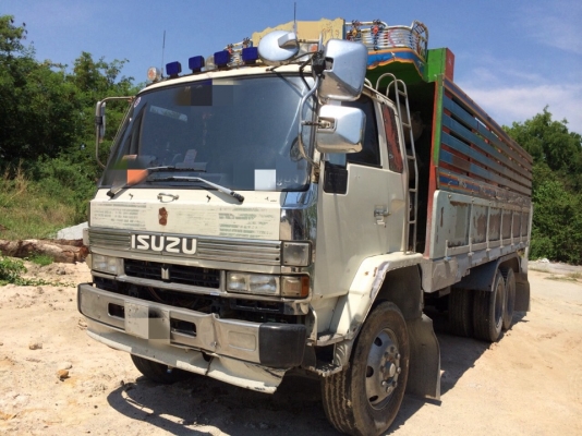 ขายสิบล้อดั้มพ่วงแม่ลูกISUZU FXZ13NFYเครื่อง6HK 300แรงติดก๊าซNgv8ถัง
