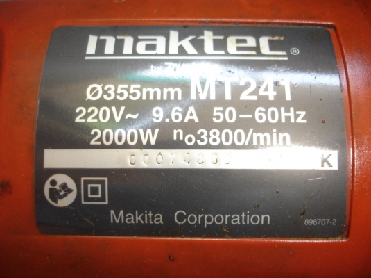 ขายแท่นตัดไฟเบอร์ 14 นิ้ว 2,000 วัตต์ Maktec รุ่น MT241