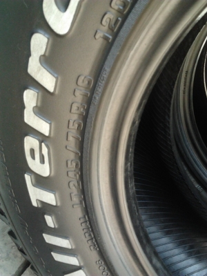 BF All USA. 245/75/16 ปลายปี11 สภาพสวยๆ 1ชุด BF All USA. 245/75/16 ปลายปี11 สภาพสวยๆ 1ชุด