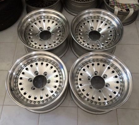 ล้อหยดน้ำ WORK DEERFIELD 3 ชิ้นแท้16x8 ออฟ0 6 รูกระบะ สวยๆ