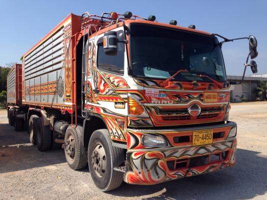 ขายรถบรรทุก 24 ล้อดัมพ์ HINO FM2PNMD 360 แรงม้าปี 2556 หางพ่วง 3 เพลา ราคา 2900000