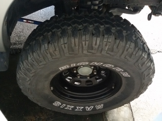 ขาย ล้อใหม่ ลาย ROCK 16&times;8-25 ยาง MUD MAXXIS BIGHORN 762  ปี 11 = 4เส้น ขนาด 285 / 75 /16 เทียบเท่า ยาง33 สภาพดอกหนา ( ตามรูปยางทั้ง4รูป )