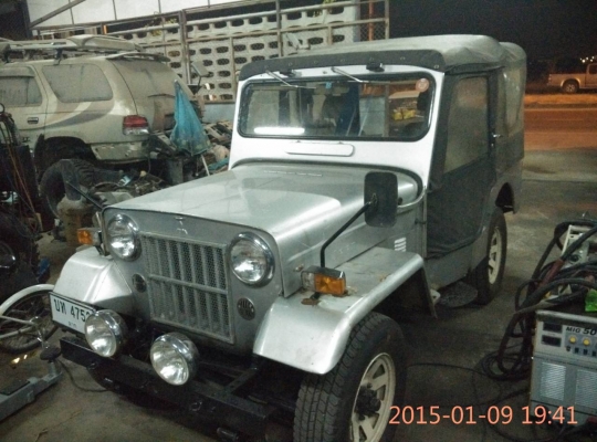 รถจิ๊ปมิตซู j53  4dr6 turbo ป้ายฟ้า หลังคาผ้าใบ sun top  อุปกรณ์ครบ