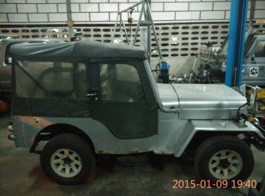 รถจิ๊ปมิตซู j53  4dr6 turbo ป้ายฟ้า หลังคาผ้าใบ sun top  อุปกรณ์ครบ