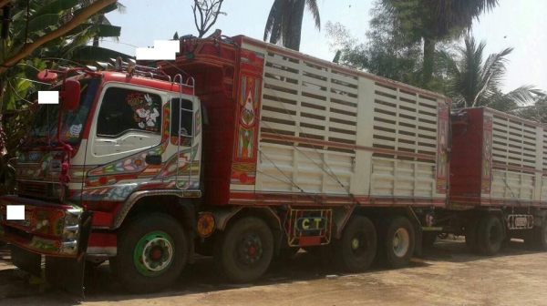 รถสิบล้อ Isuzu DECA 320 คอกเกษตรดั้มเหล็ก  แม่ลูก ปี50 รถสวยพร้อมใช้งาน ราคาต่อรองได้