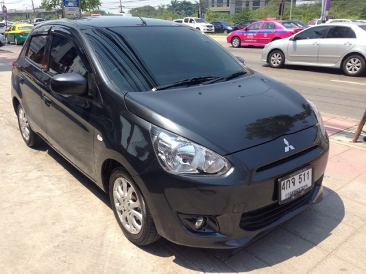 MITSUBISHI MIRAGE ปี 2014 รถสวย AUTO กระจกไฟฟ้า ARIBAG เบรค ABS ล้อ MAX เครื่องวิ่งดี ช่วงล่างดี แอร์เย็น ภายในสภาพใหม่ สีสวย จัดไฟแนนได้ ฟรีดาวน์
