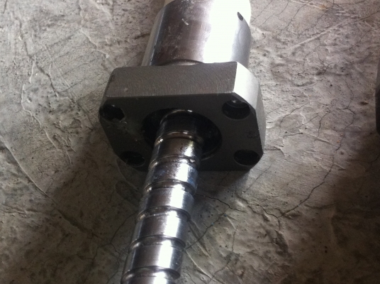 แท่นรางเลื่อนสไสด์ linear bearing พร้อมลูกเลื่อนสองตัวต่อขุดและ Ballscrew