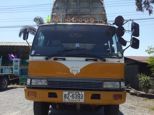 ขายรถบรรทุก 10 ล้อดั๊พม์ ยี่ห้อ HINO เครื่อง HO7C เทอร์โบ 210 เสื้อเพลา 3H และคานหน้า 3H หัวสิงห์ไฮเท็ค