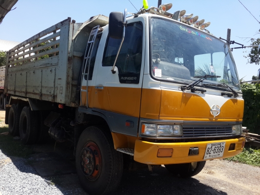 ขายรถบรรทุก 10 ล้อดั๊พม์ ยี่ห้อ HINO เครื่อง HO7C เทอร์โบ 210 เสื้อเพลา 3H และคานหน้า 3H หัวสิงห์ไฮเท็ค