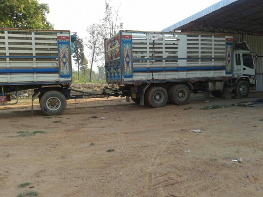 ขายรถบรรทุก 22 ล้อพ่วงแม่ลูกดัมพ์ ISUZU DECA 270 แรงม้าปี 2542 ลูกพ่วง 3 เพลาปี 2553 ราคา 1700000