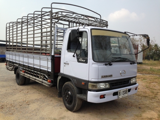 HINO FC4J สมอเงิน ยาว 5.50 เมตร เครื่อง 140 แรง กะบะข้างสแตนเลส