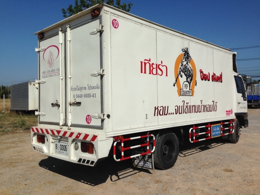 HINO FฺฺฺB4J สมอเงิน ยาว 5 เมตร เครื่อง 140 แรง ตู้ 3 บาน