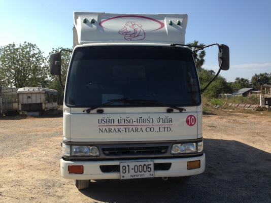 HINO FฺฺฺB4J สมอเงิน ยาว 5 เมตร เครื่อง 140 แรง ตู้ 3 บาน