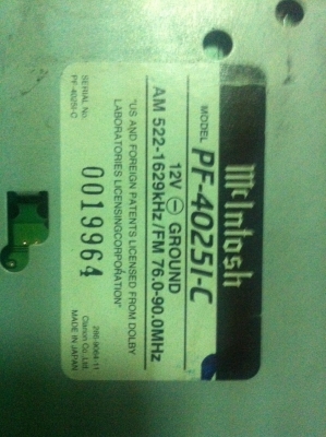 ชุด Mcintosh เครื่องเล่น PF-40251-C CD MD และ Power Amp EF-10801 มือ2 ญี่ปุ่น ชุด Mcintosh เครื่องเล่น PF-40251-C CD MD และ Power Amp EF-10801 มือ2 ญี่ปุ่น
