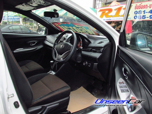 ใช้เงินรวมออกรถ 30000 บาท TOYOTA YARIS สี ขาว ปี2014 เกียร์ AT รุ่นย่อย CVT-i 1.2 G เครื่องยนต์ เบนซิน ราคา 499000 บาทโทร0922726669 ค่ะ