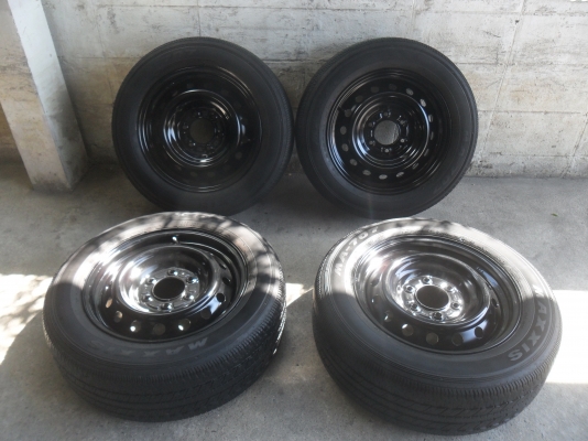 ล้อกะทะ 17นิ้ว 6รู พร้อมยาง สวยๆ 4 ล้อ ราคา 4400 บาท