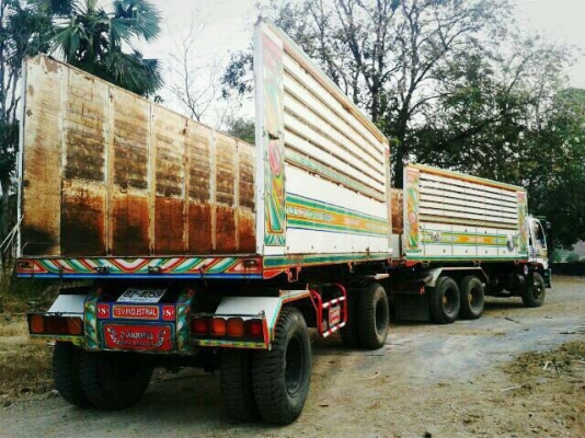 ขายรถพ่วง 18 ล้อ 2 เพลา แม่-ลูก กระบะเนียมคอกกระเษตรดั้ม HINO 1M วางเครื่อง PO9 (315 แรง ) เกียร์ ฟูเลอร์ รถสวย ราคา.1380000 สนใจรีบจองด่วน