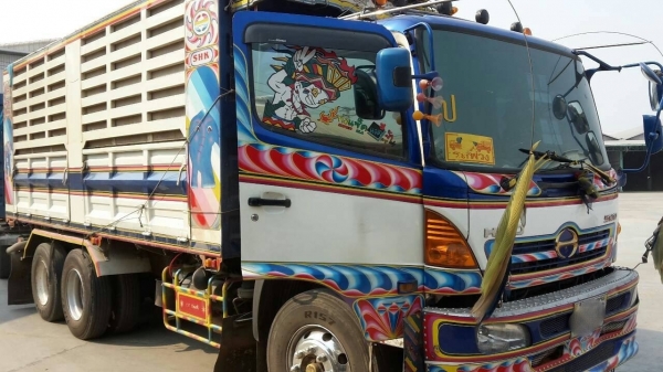 ขายรถพ่วง 22 ล้อ 2 เพลา แม่-ลูก กระบะคอกเหล็กเกษตรดั้ม HINO 320 ปี.51 รถสวย ราคา.2200000 สนใจโทรด่วน