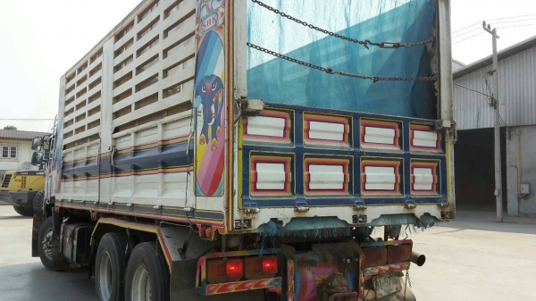 ขายรถพ่วง 22 ล้อ 2 เพลา แม่-ลูก กระบะคอกเหล็กเกษตรดั้ม HINO 320 ปี.51 รถสวย ราคา.2200000 สนใจโทรด่วน