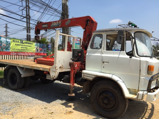 6 ล้อติดเครนท้ายลาด HINO KR320 ปี 2537 รถสภาพดี สวย ติดUNIC เครน 3.5 ตัน ท้องปลิง V