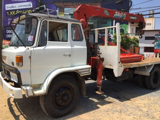 6 ล้อติดเครนท้ายลาด HINO KR320 ปี 2537 รถสภาพดี สวย ติดUNIC เครน 3.5 ตัน ท้องปลิง V