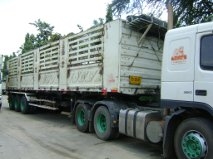 ขายรถบรรทุกหัวลากFUSO380แรงม้าปี50พร้อมหางคอกสามมิตร3เพลา12.50.ม